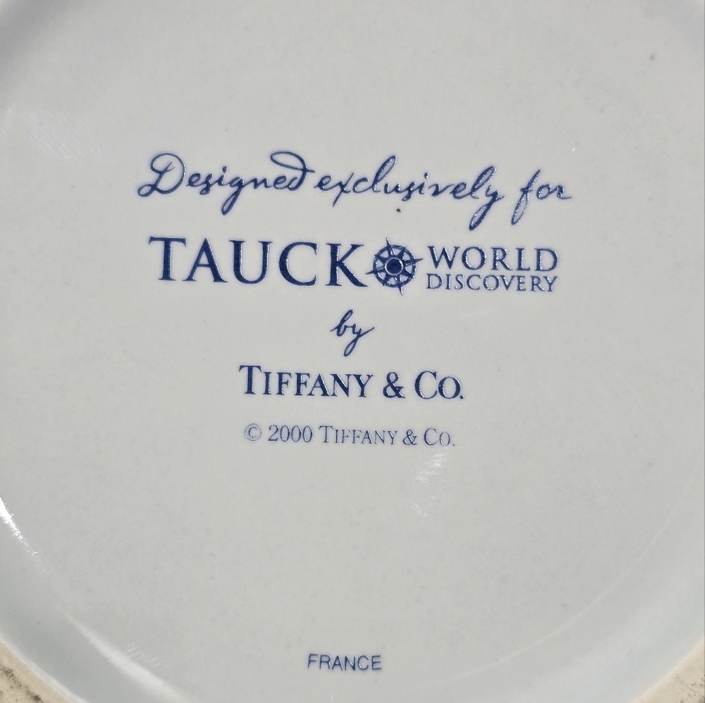 Tiffany & Co Tauck World Discovery Map Porcelain Trinket Box made in France - Picture 8 of 8